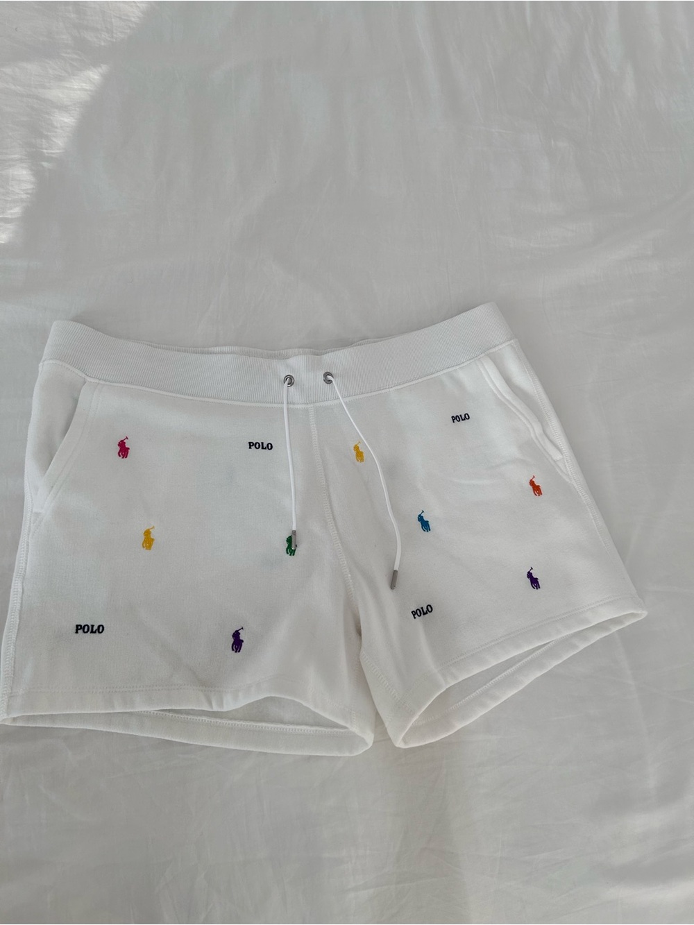 Polo Ralph Lauren Multi-Pony Allover Embroidered Sweat Shorts size M